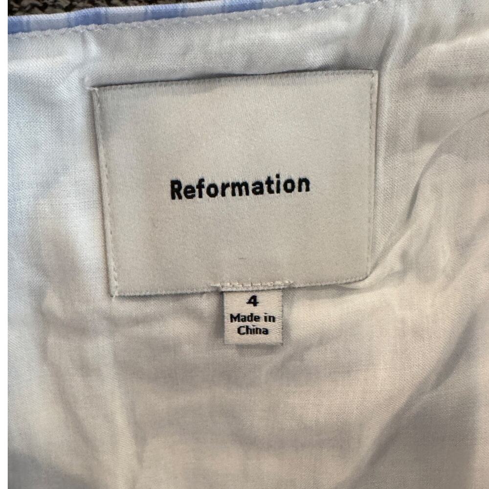NEW Reformation Janell Two Piece Set in Crystal Check Size 4 - Picture 11 of 15